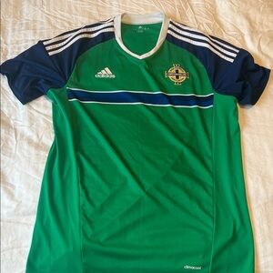 Vintage Adidas Northern Ireland Green Soccer Jersey Large
